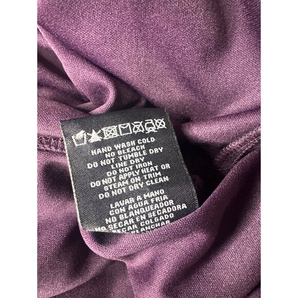 Purple Plum Lace & Sequin Long Dress Gown w/ Sheer Capelet R&M Richards Size 8 - Picture 9 of 12